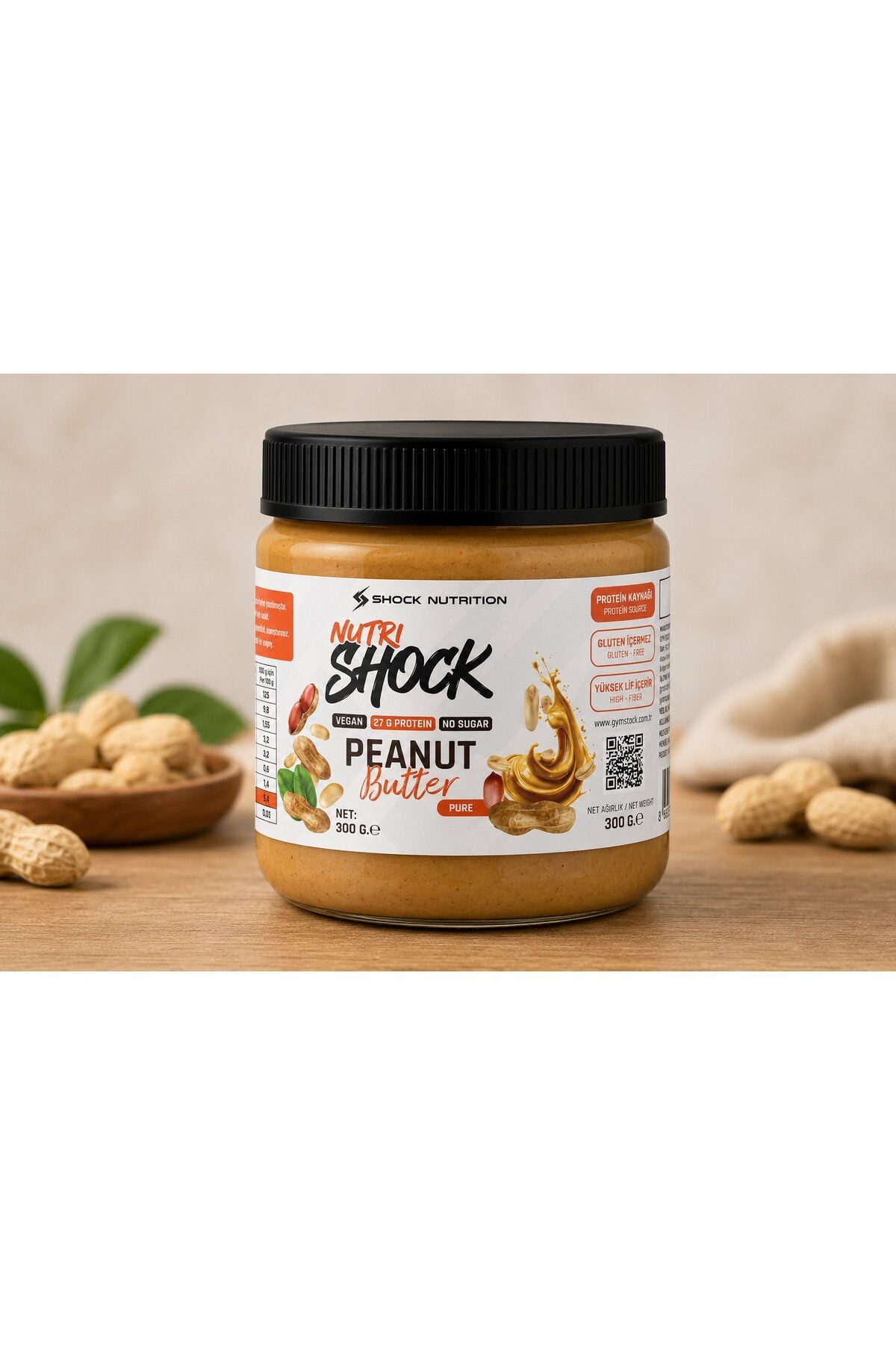 Shock Nutrition Fıstık Ezmesi (Sade) 300g