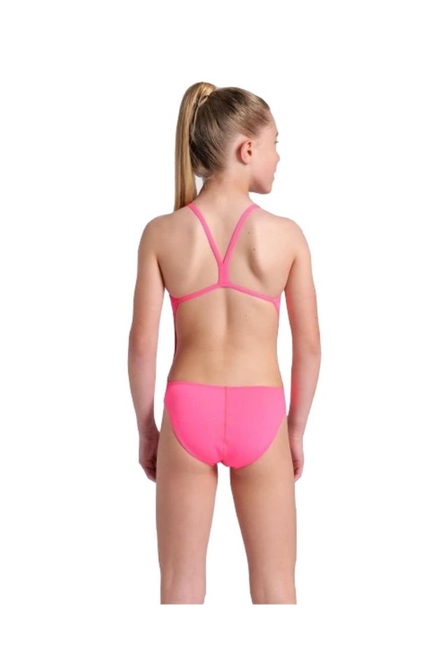 Arena Girl's Team Swimsuit Challenge Solid Kız Çocuk Yüzücü Mayo Pembe 004765908