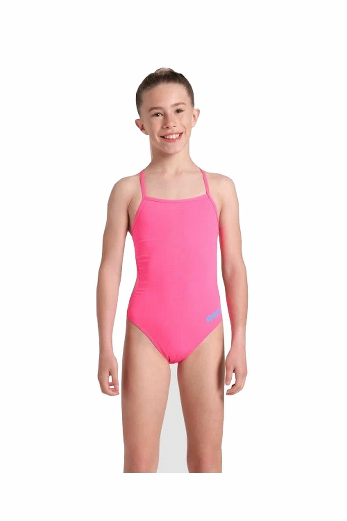 Arena Girl's Team Swimsuit Challenge Solid Kız Çocuk Yüzücü Mayo Pembe 004765908 12-13