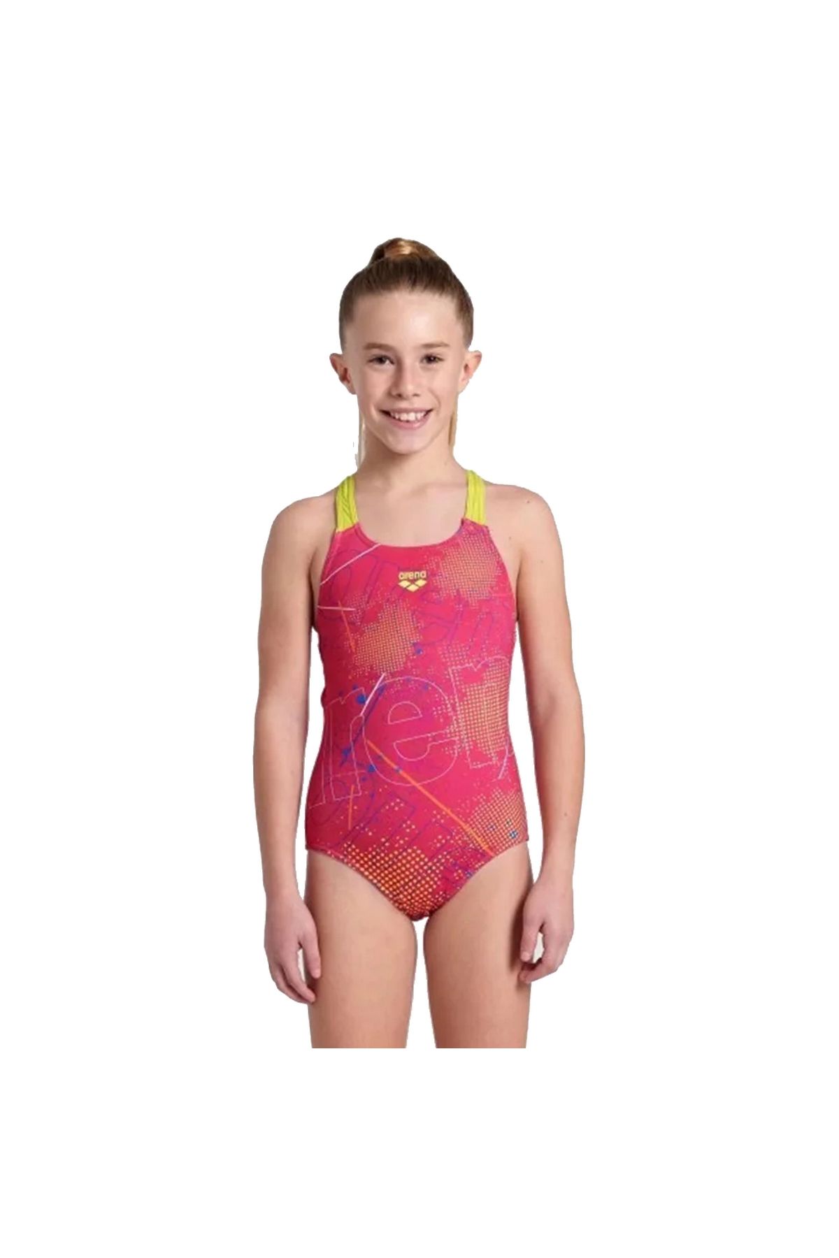 Arena Girl's Galactic Swimsuit Swim Pro Kız Çocuk Yüzücü Mayo Laci̇vert 005923960