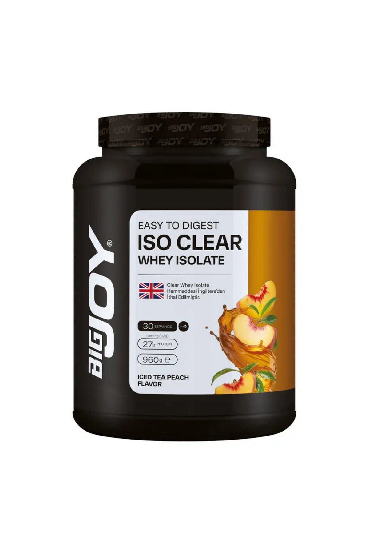 BigJoy Iso Clear Whey Protein Isolate Ice Tea Şeftali 960g 30 Servis