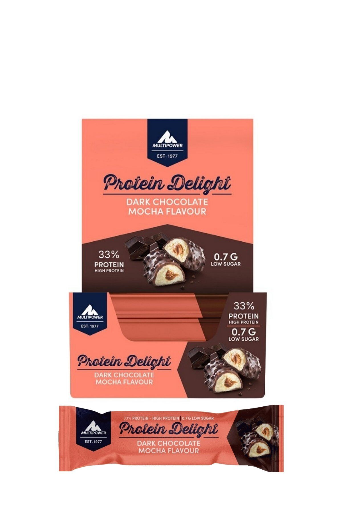 Multipower Protein Delight Dark Chocolate Protein Bar 35g x 18 Adet