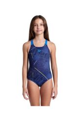 Arena Girl's Galactic Swimsuit Swim Pro Kız Çocuk Yüzücü Mayo Laci̇vert 005923790 8-9