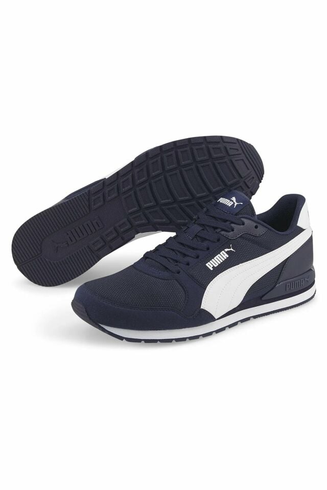 Puma ST Runner v3 Mesh Puma-White Peacoat Unisex Sneaker Ayakkabı Lacivert 38464002 37