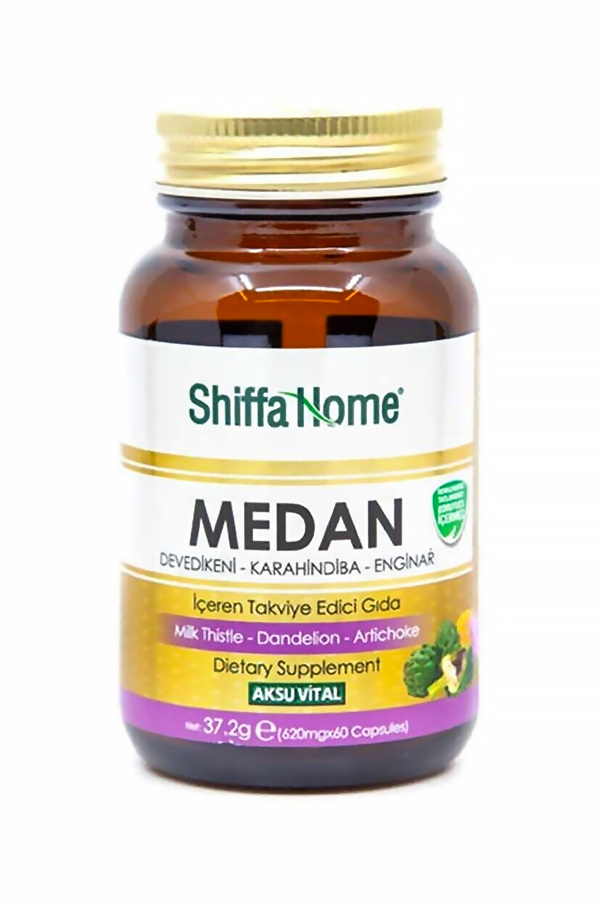 AksuVital Shiffa Home Medan Deve Dikeni Karahindiba Enginar 620mg 60 Kapsül