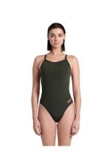 Arena Women's Team Swimsuit Challenge Solid Bayan Yüzücü Mayo Dark Sage 004766900 34