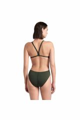 Arena Women's Team Swimsuit Challenge Solid Bayan Yüzücü Mayo Dark Sage 004766900 34