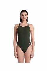 Arena Women's Team Swimsuit Challenge Solid Bayan Yüzücü Mayo Dark Sage 004766900 38