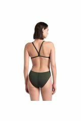 Arena Women's Team Swimsuit Challenge Solid Bayan Yüzücü Mayo Dark Sage 004766900 38