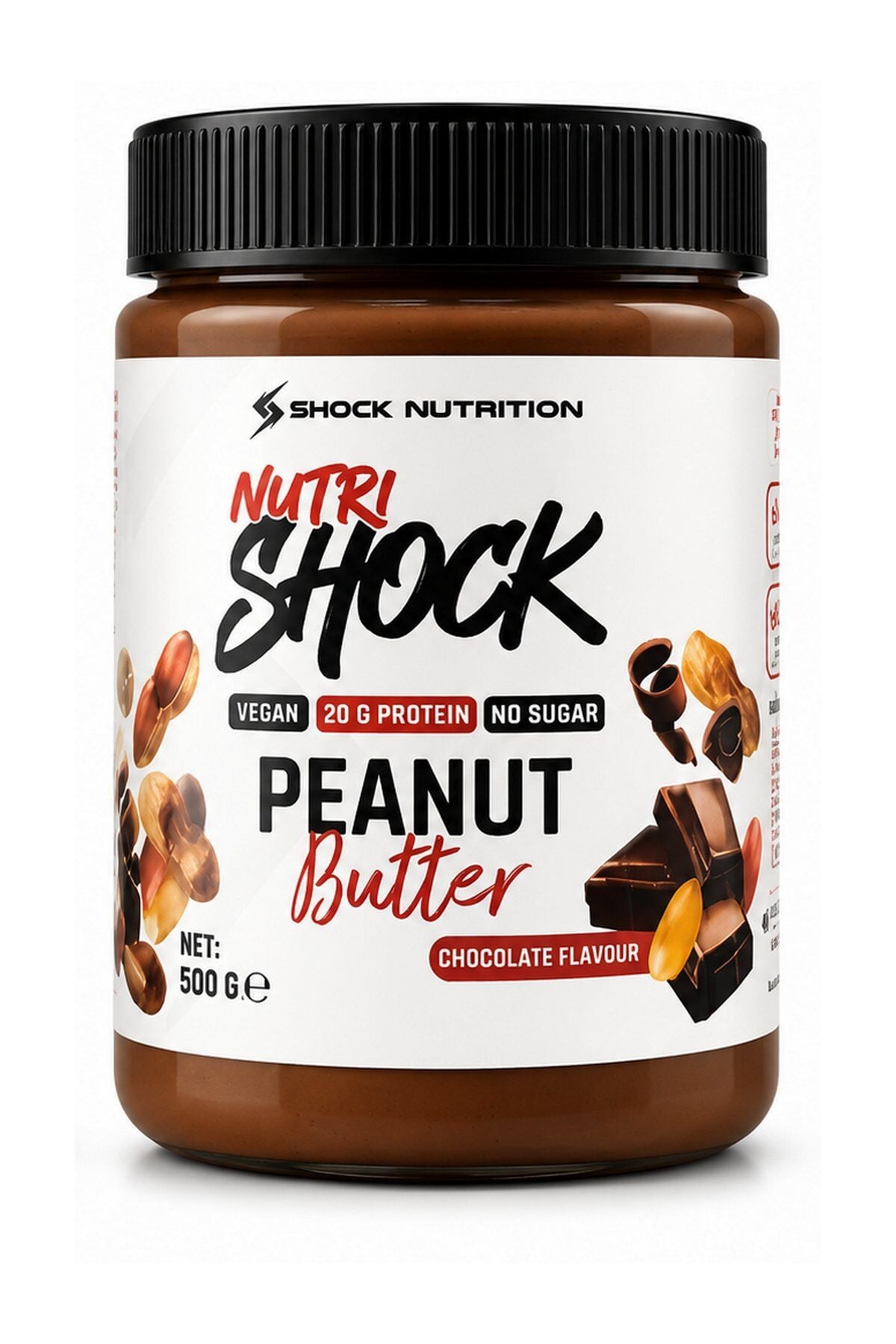 Shock Nutrition Fıstık Ezmesi (Çikolata Aromalı) 500g