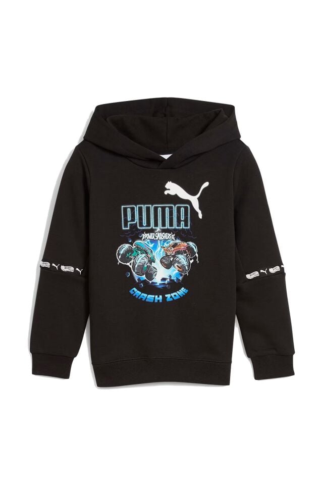 Puma X Hot Wheels Hoodie Erkek Çocuk Sweatshirt Siyah 63239603 3-4