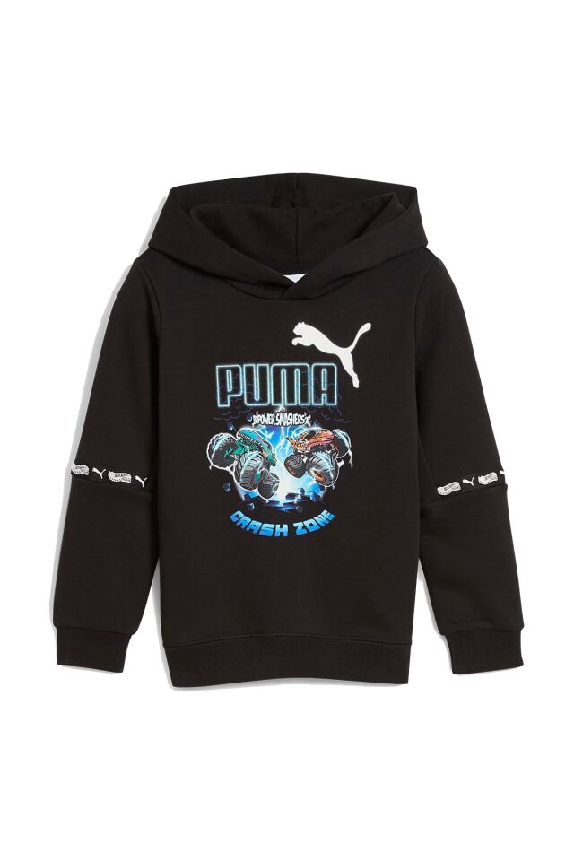 Puma X Hot Wheels Hoodie Erkek Çocuk Sweatshirt Siyah 63239603 5-6