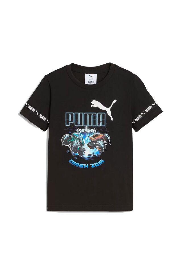 Puma X Hot Wheels Hoodie Erkek Çocuk Tişört Siyah 63239501 2-3