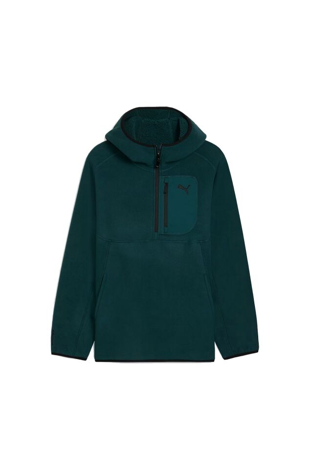 Puma Tech Half Zip Hoodie Erkek Günlük Sweatshirt K. Yeşil 68822475 M