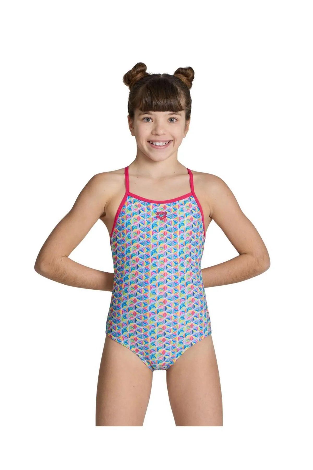 Arena Girl's Arena Starfish Swimsuit Lightdrop Kız Çocuk Mayo Pembe 006678910 8-9