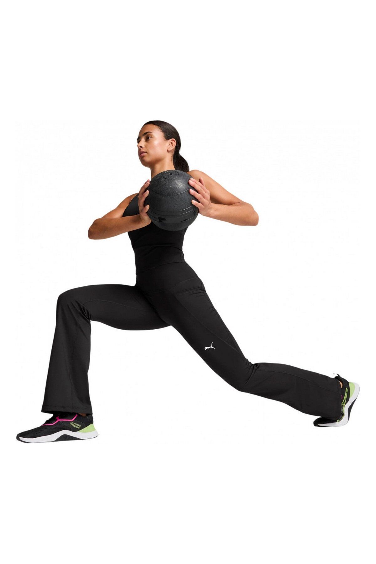 Puma W Tad Essential HW Bootcut Pant Bayan Spor Tayt Pantolon Siyah 52590201 M