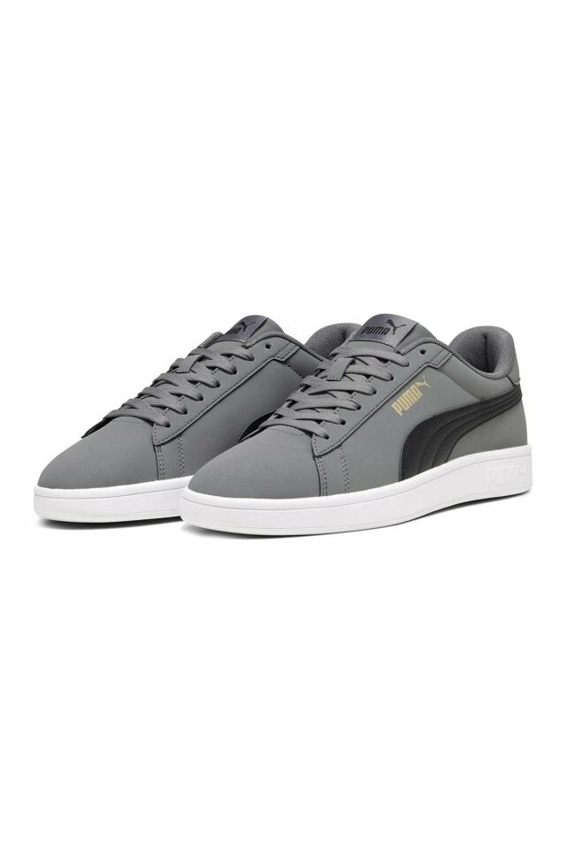 Puma Smash 3.0 Buck-Gray Black-Gold-White Erkek Sneaker Ayakkabı Gri 39233602 42