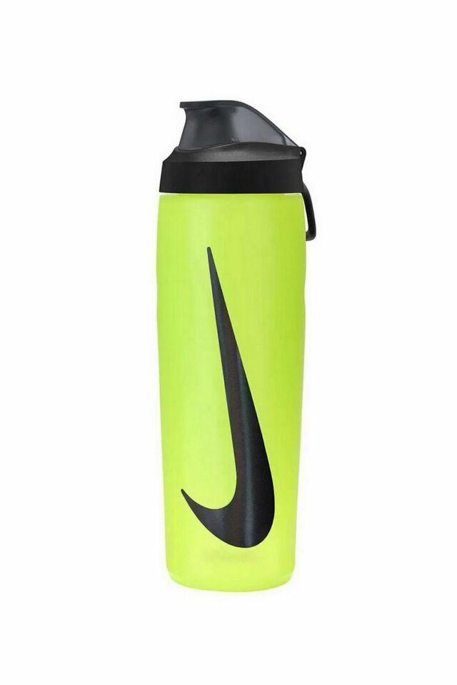 Nike Refuel Bottle Locking Lid 24 Oz Volt/Black/Black Iridescent Unisex Sporcu Suluk Yeşil/Siyah N.100.7668.705.24