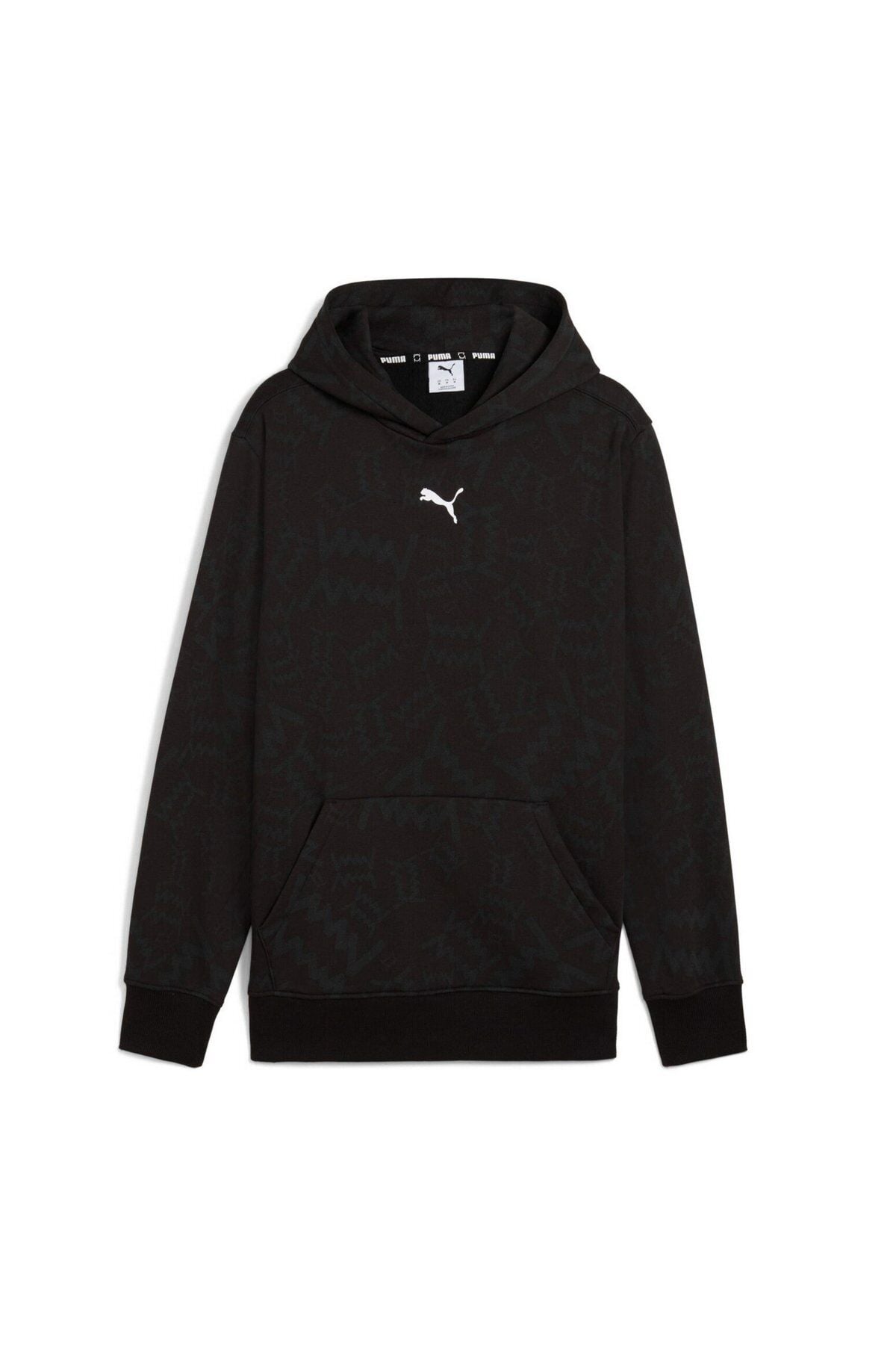 Puma teamJAWS Post Basketball Game Hoodie Erkek Kapüşonlu Sweatshirt Siyah 68953601