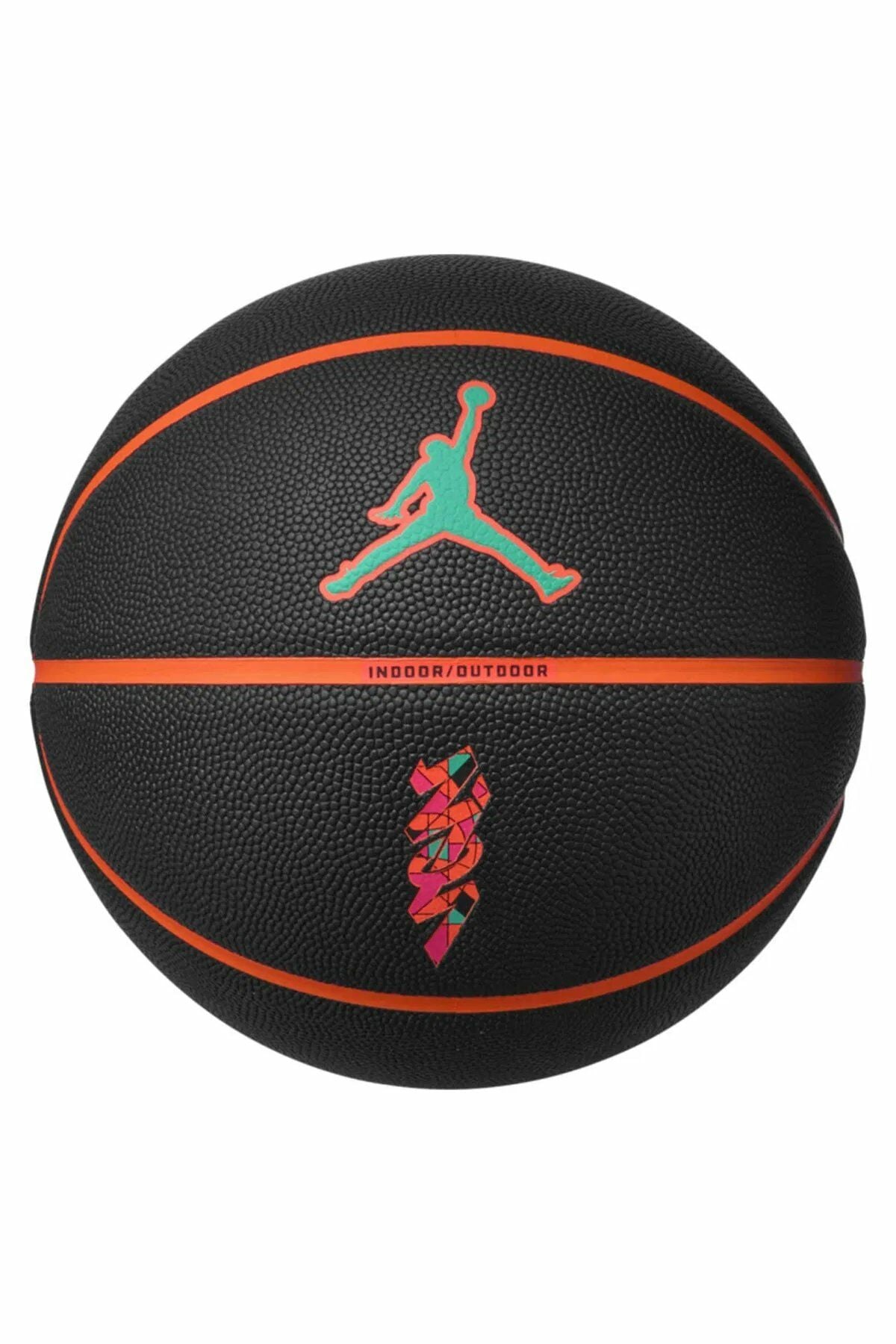 Nike Jordan All Court 8P Z Williamson Deflated Black/Cone/Clear Emerald No 7 Basketbol Topu Siyah/Turuncu J.100.4141.095.07
