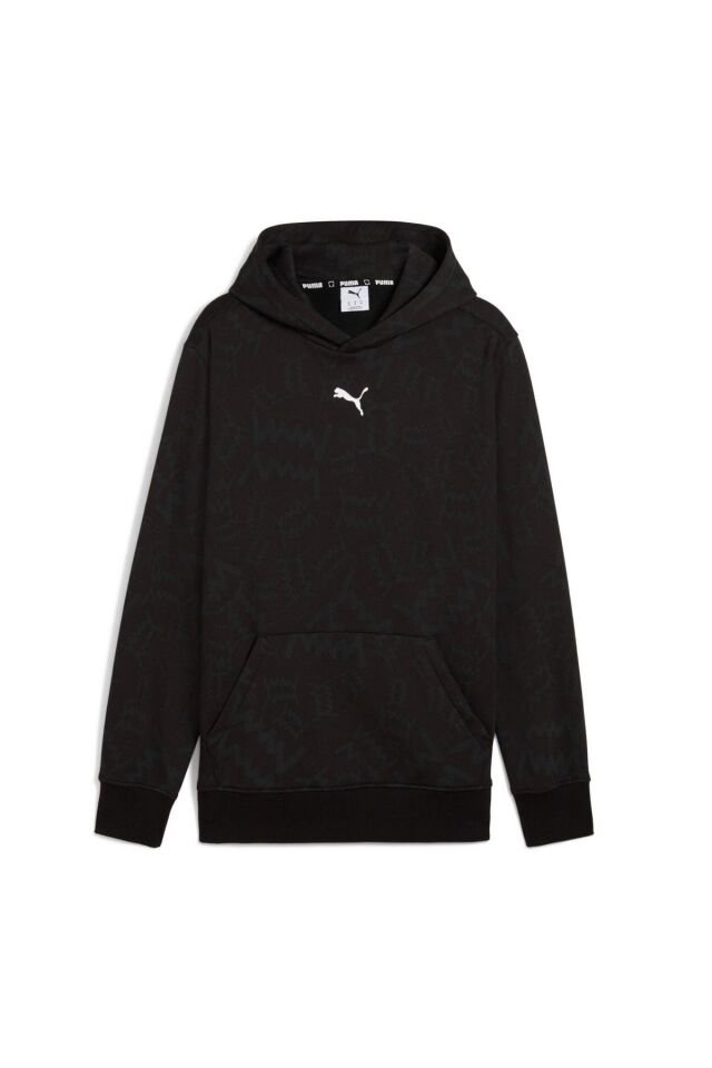 Puma teamJAWS Post Basketball Game Hoodie Erkek Kapüşonlu Sweatshirt Siyah 68953601 M