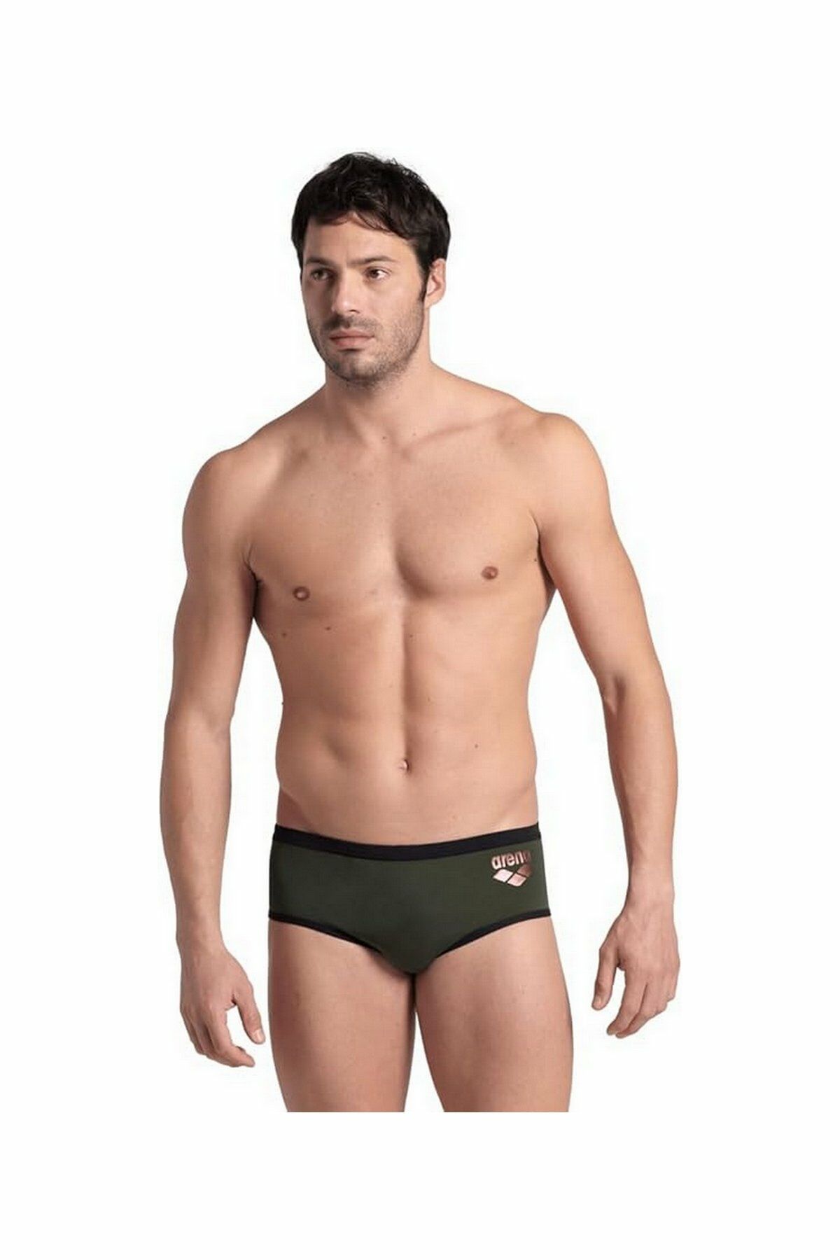 Arena Men's One Low Waist Short Big Logo Erkek Düşük Bel Yüzücü Mayo Siyah 008549840 90