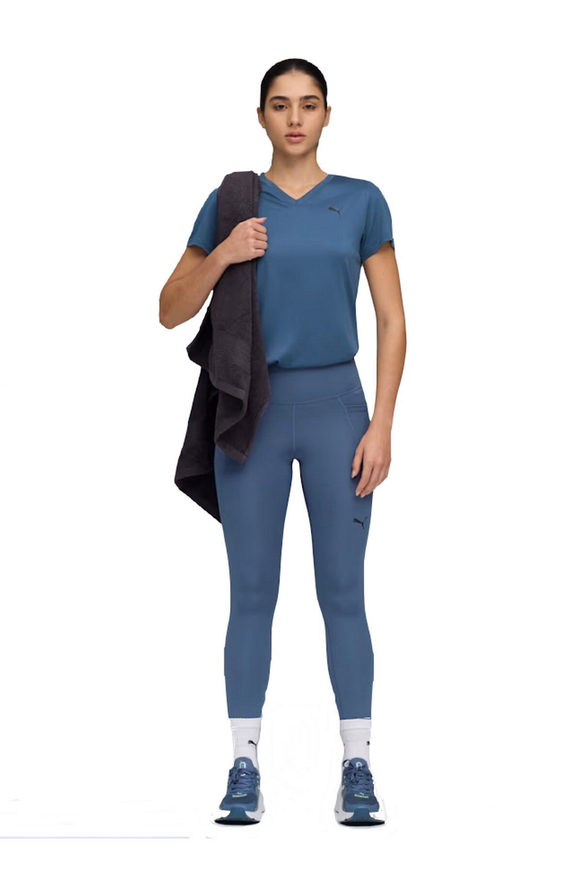 Puma W Tad Essential Tight HW 7/8 Bayan Antrenman Tayt İndigo Mavi 52589980 S