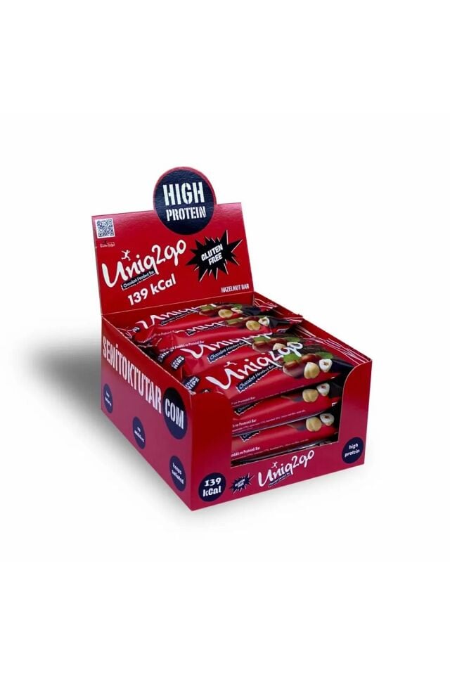 Uniq2go Chocodark Fındıklı Protein Bar (38g) x 16 Adet