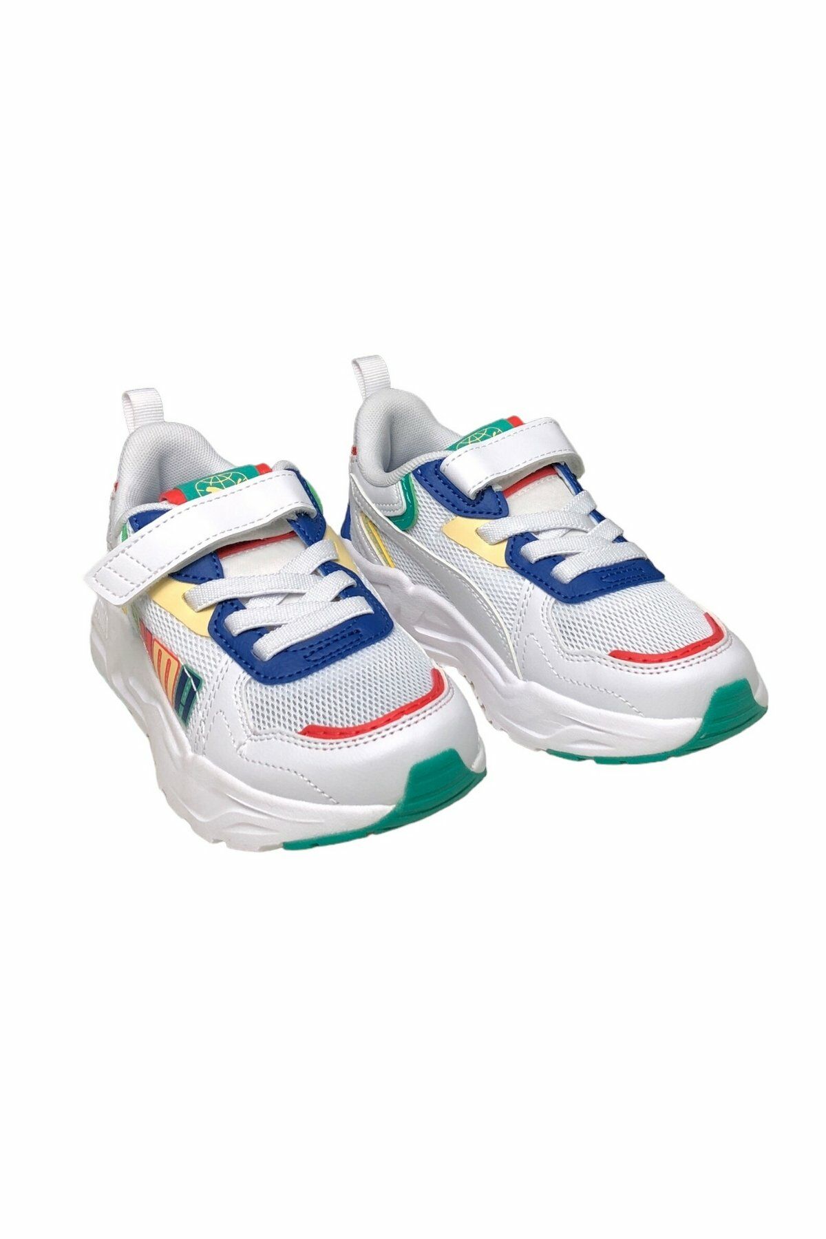 Puma Trinity Lite R, S, B AC+ Inf White-Green-Cobalt Günlük Çocuk Ayakkabı Beyaz 39546501 25