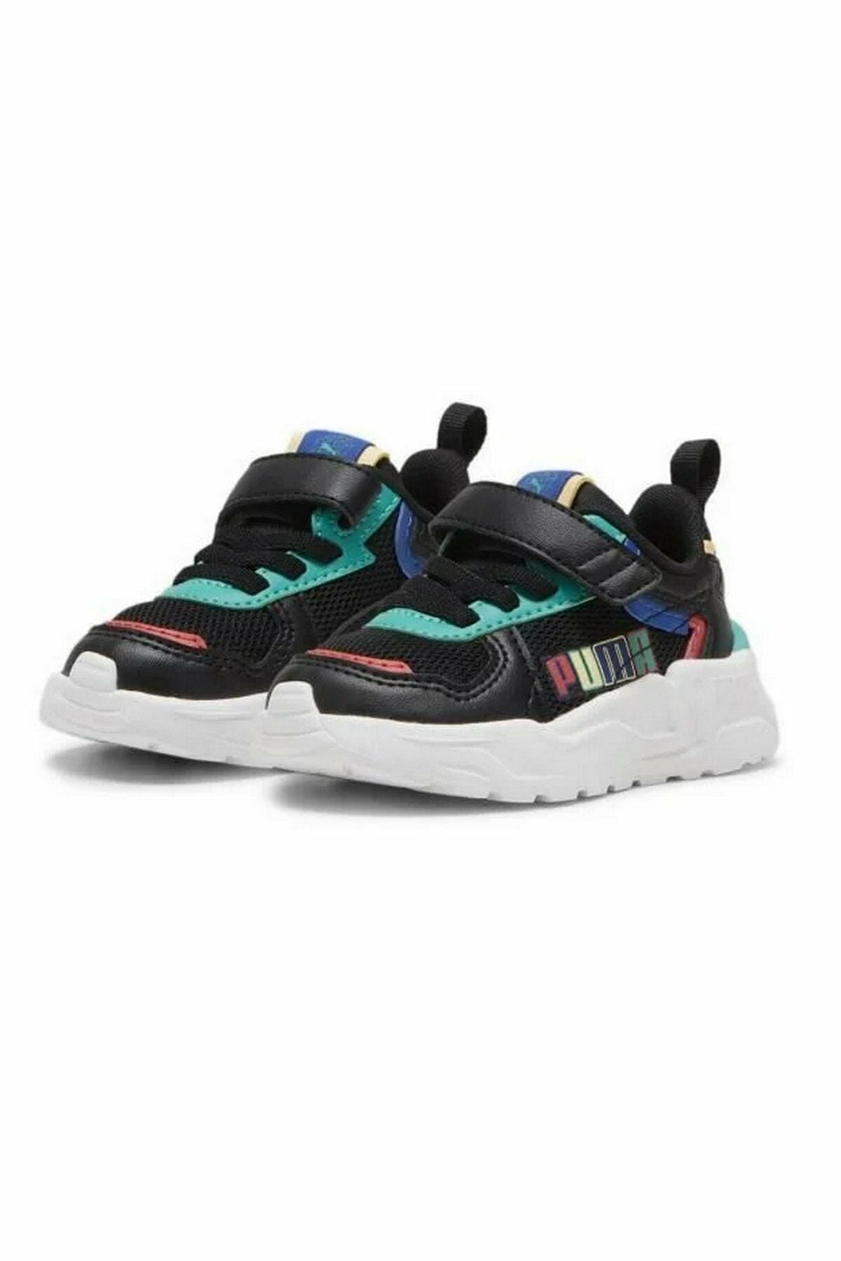 Puma Trinity Lite R, S, B AC+ Inf Black-Green-Cobalt Günlük Çocuk Ayakkabı Siyah 39546502 24