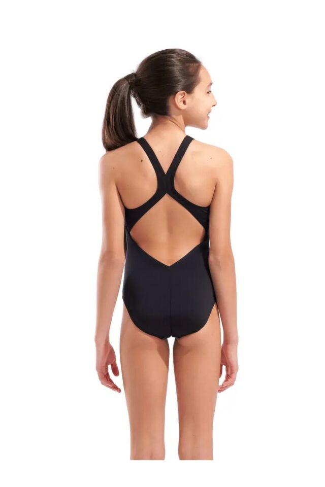 Arena Girl's Multi Colours Swimsuit V Back Kız Çocuk Yüzücü Mayo Siyah/Desenli 009007509 12-13