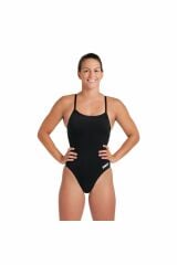 Arena Women's Team Swimsuit Challenge Solid Bayan Yüzücü Mayo Si̇yah 004766550 40