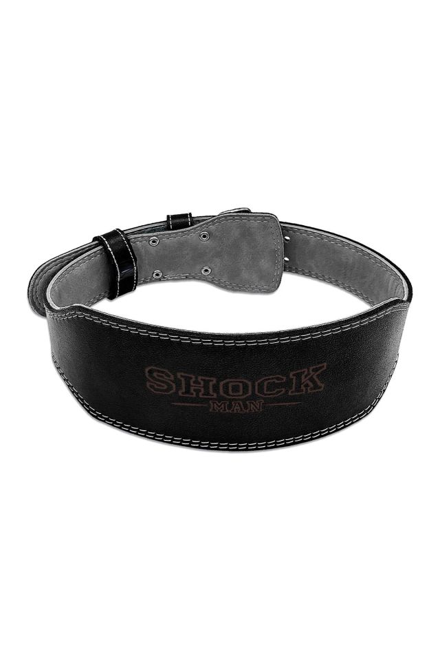 Gym Shock Pro Deri Ağırlık Kemeri Siyah XL