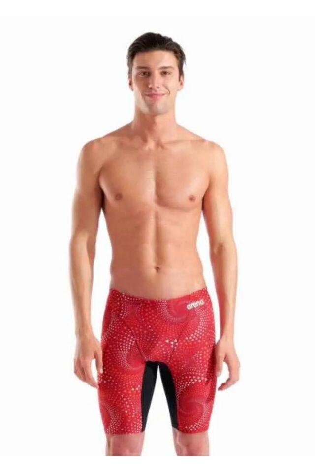 Arena Men's Fireflow Swim Jammer Erkek Yüzücü Jammer Siyah/Kırmızı 010159400 90