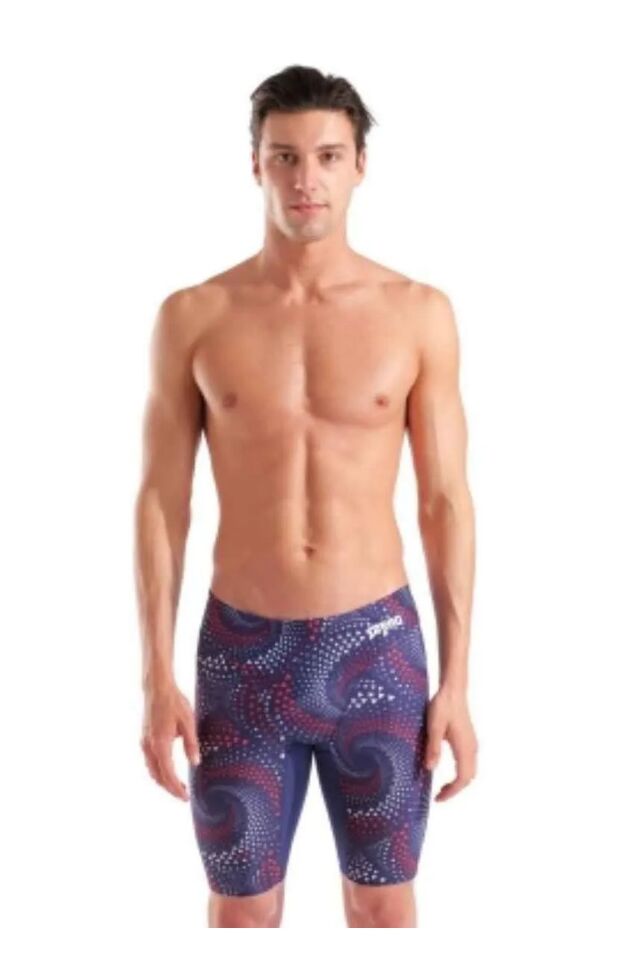 Arena Men's Fireflow Swim Jammer Erkek Yüzücü Jammer Lacivert/Desenli 010159417 80