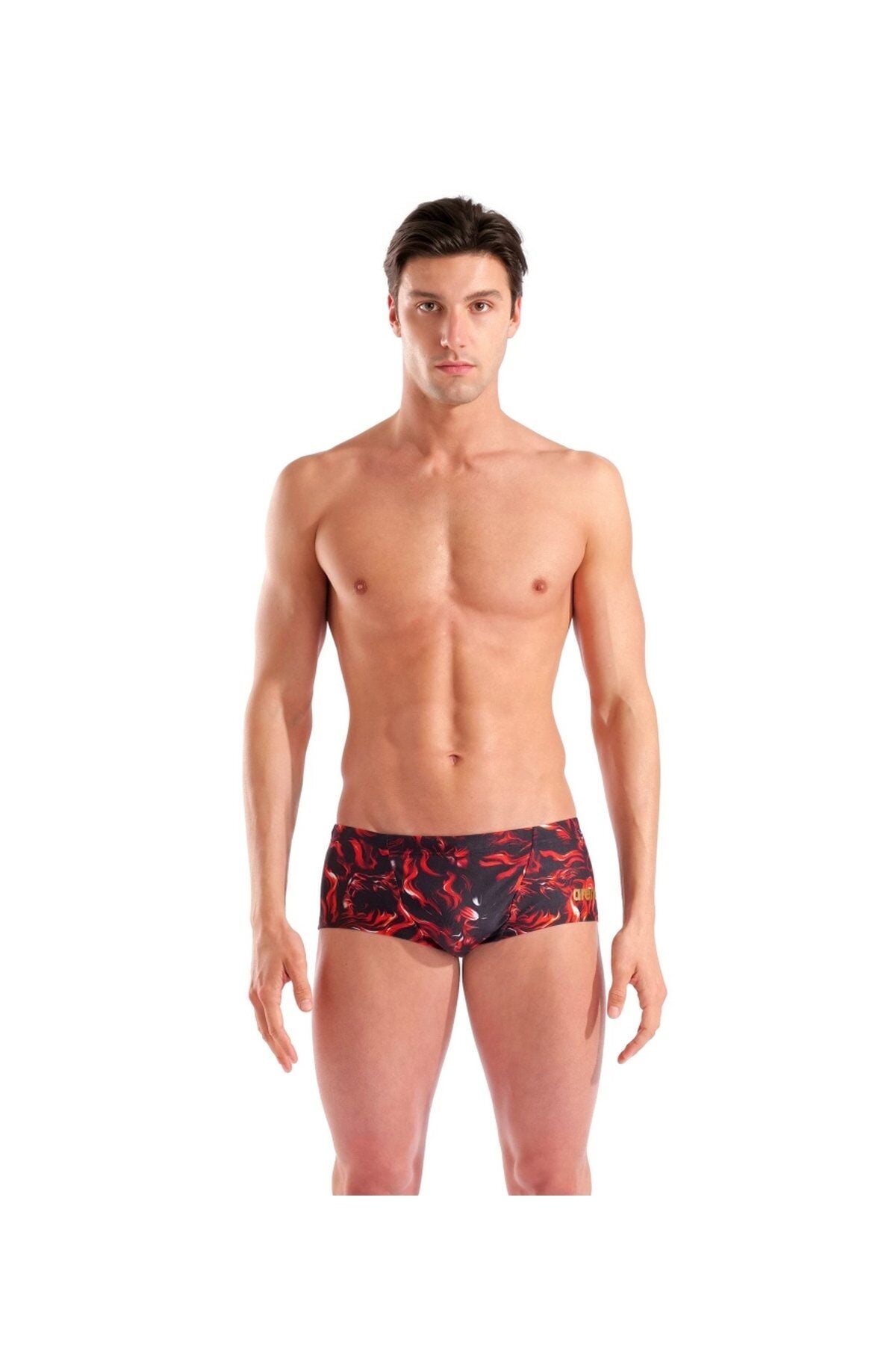 Arena Men's Graphic Swim Low Waist Short Erkek Yüzücü Düşük Bel Mayo Siyah 010766550 75