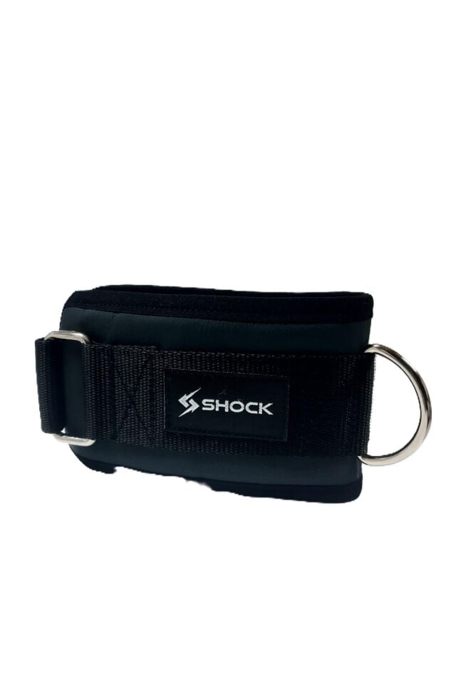 Shock Leather Ankle Strap - Hakiki Deri Ayak Bilek Kayışı - Siyah