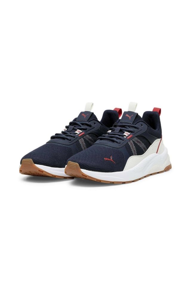 Puma Anzarun 2.0 Club Puma-Navy Vapor-Gray Red Erkek Günlük Spor Ayakkabı Lacivert 38921318 41