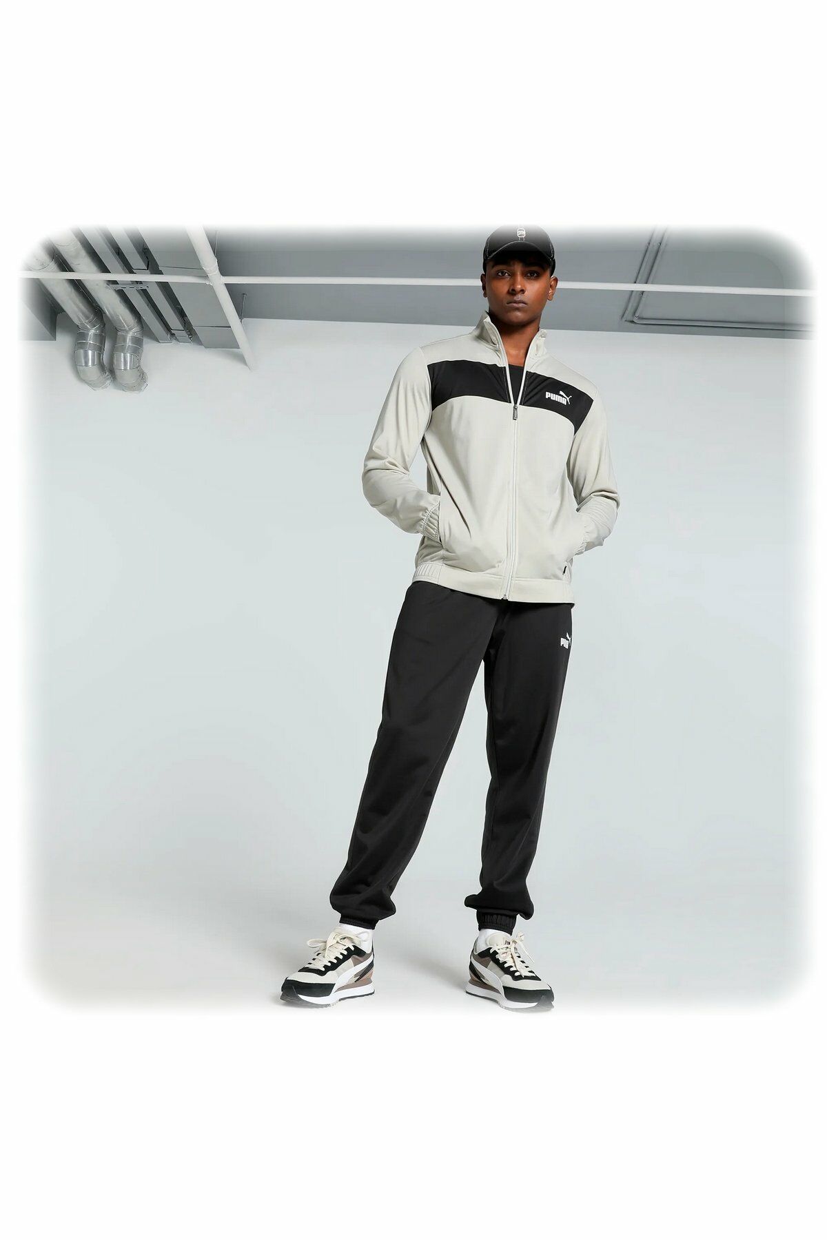 Puma Poly Suit Sportstyle Erkek Eşofman Takımı Bej 67742768 S
