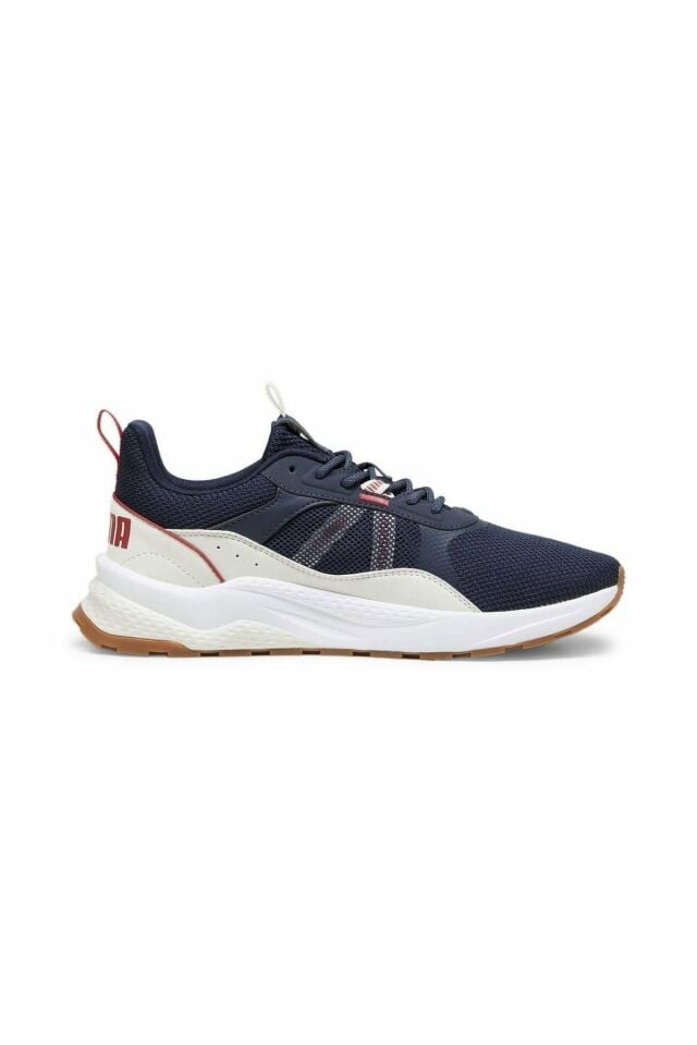 Puma Anzarun 2.0 Club Puma-Navy Vapor-Gray Red Erkek Günlük Spor Ayakkabı Lacivert 38921318 43