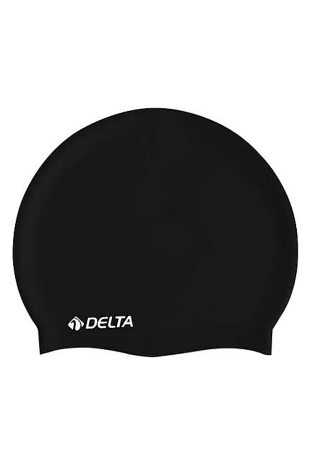 Delta DS-255 Yüzücü Bonesi Silikon Düz Renk Swimming Cap Siyah