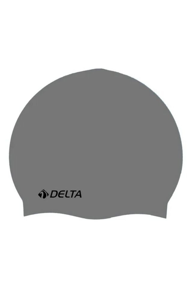 Delta DS-255 Yüzücü Bonesi Silikon Düz Renk Swimming Cap Gümüş Gri