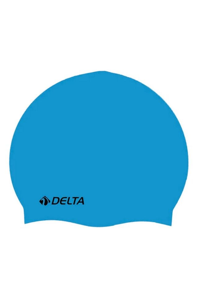 Delta DS-255 Yüzücü Bonesi Silikon Düz Renk Swimming Cap Mavi