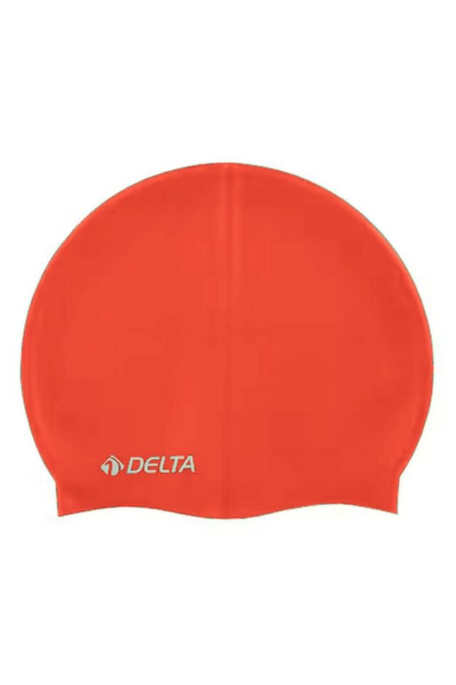 Delta DS-255 Yüzücü Bonesi Silikon Düz Renk Swimming Cap Kırmızı