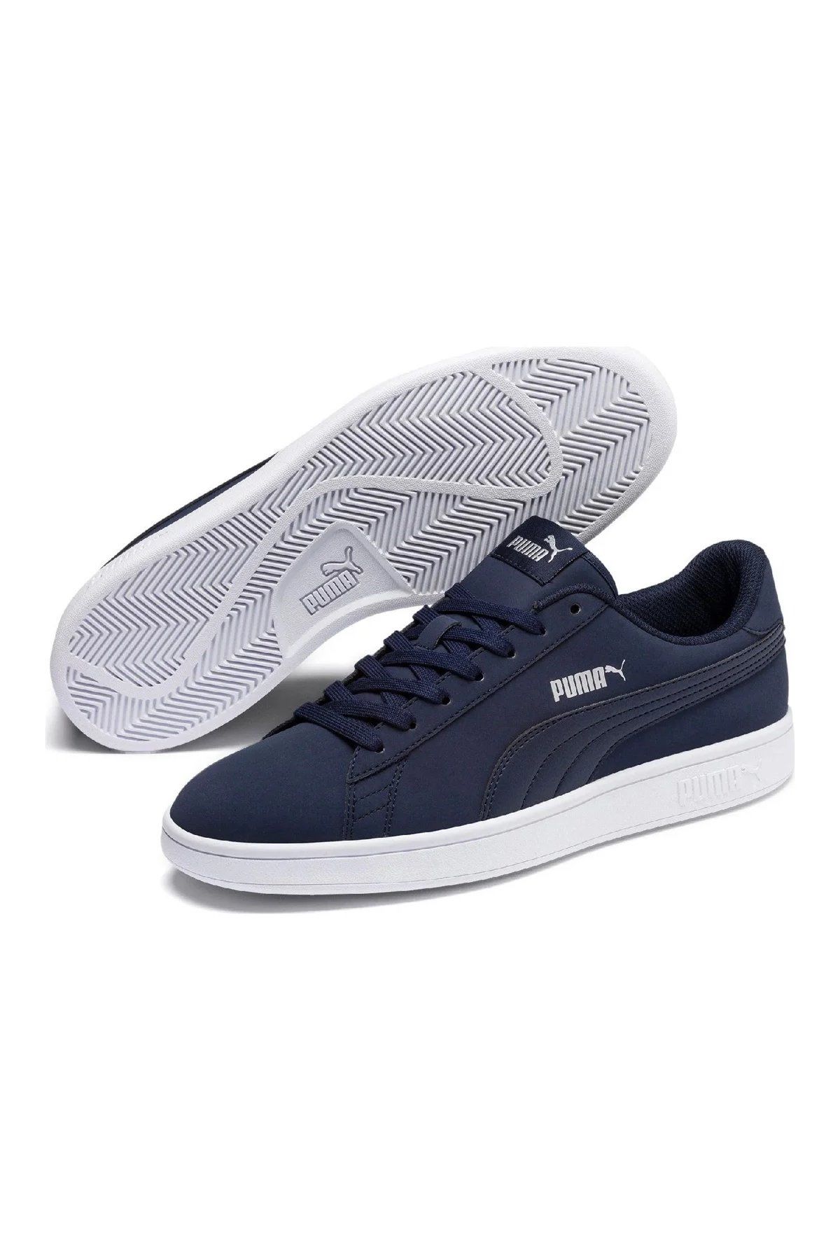 Puma Smash V2 Buck Peacot Puma-Silver Puma-White Erkek Spor Ayakkabı Lacivert 36516015 44