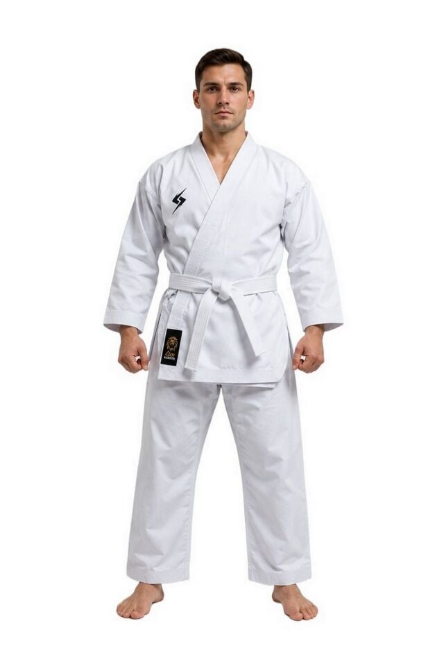 Shock Fight Federasyon Onaylı Karate Elbisesi Beyaz 130