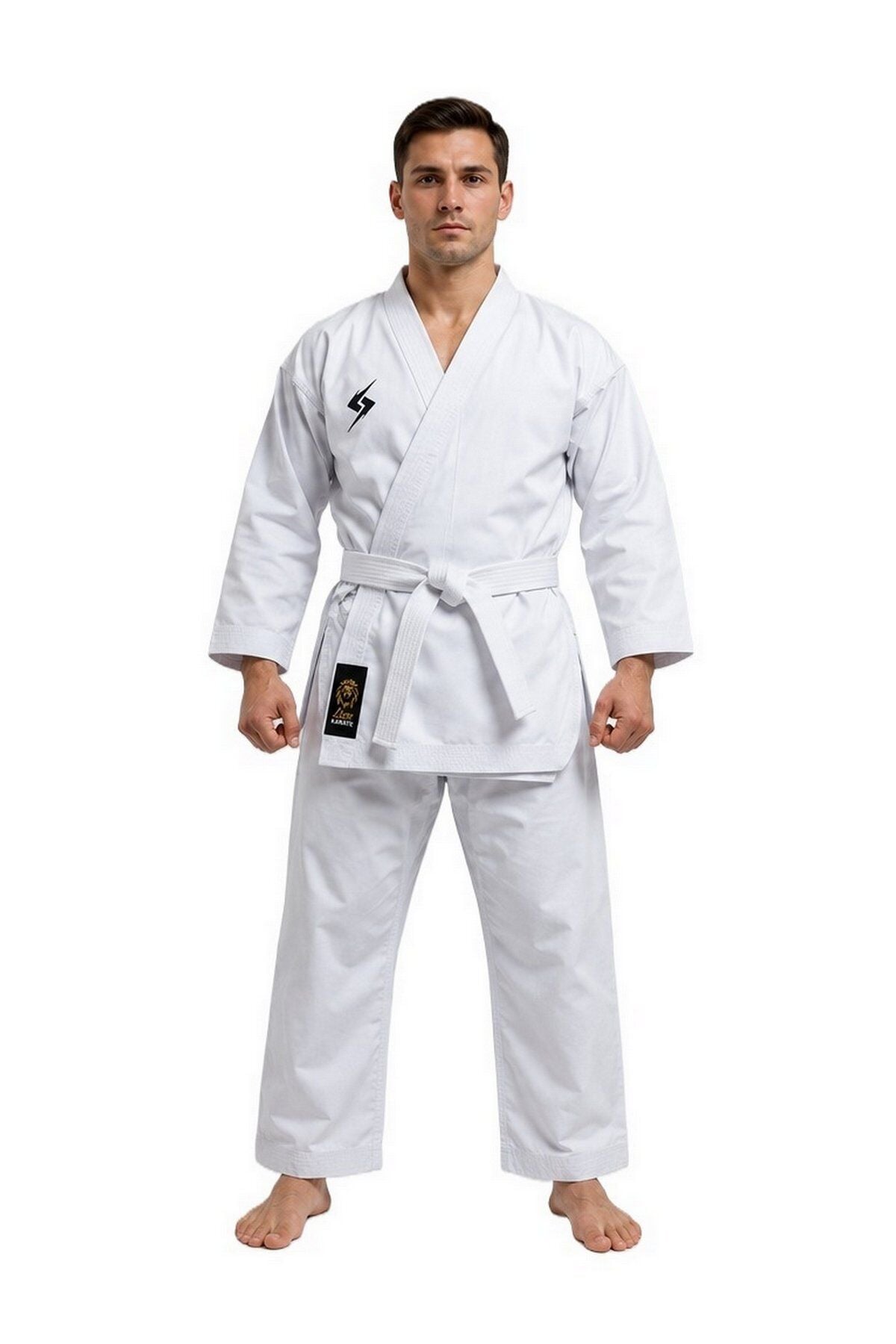 Shock Fight Federasyon Onaylı Karate Elbisesi Beyaz 160
