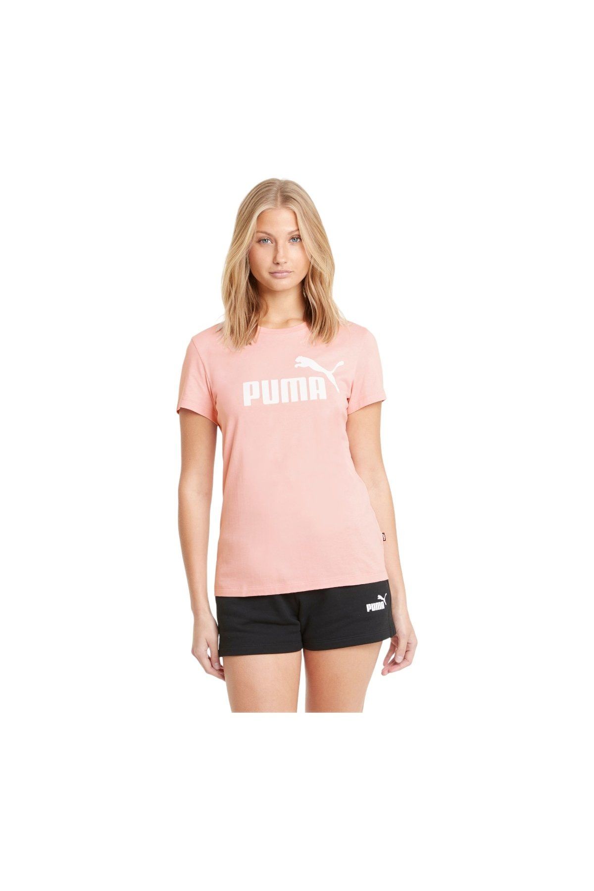 Puma Ess Logo Tee Sportstyle Bayan Günlük Tişört Pembe 58677480 S