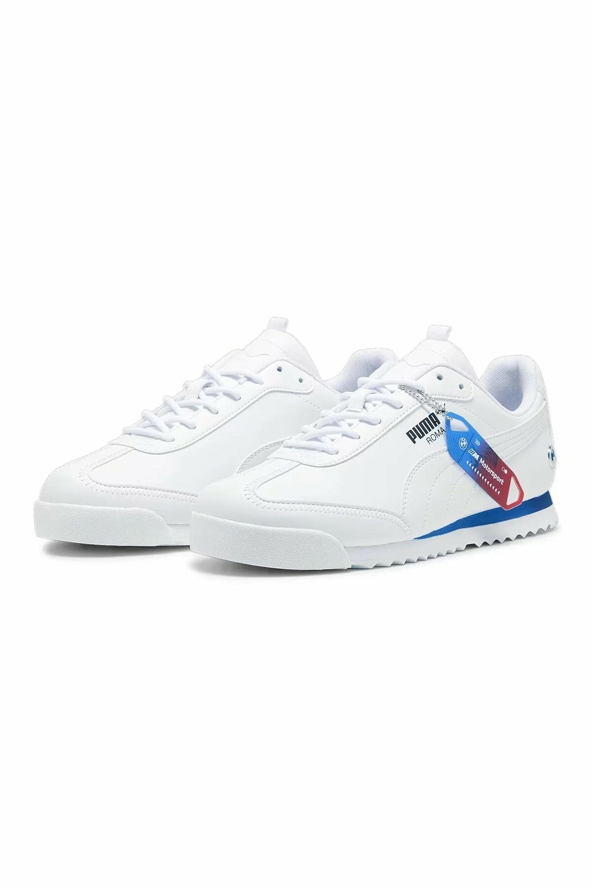 Puma BMW MMS Roma Via Puma-White Cool-Cobalt Erkek Günlük Spor Ayakkabı Beyaz 30803302 44.5