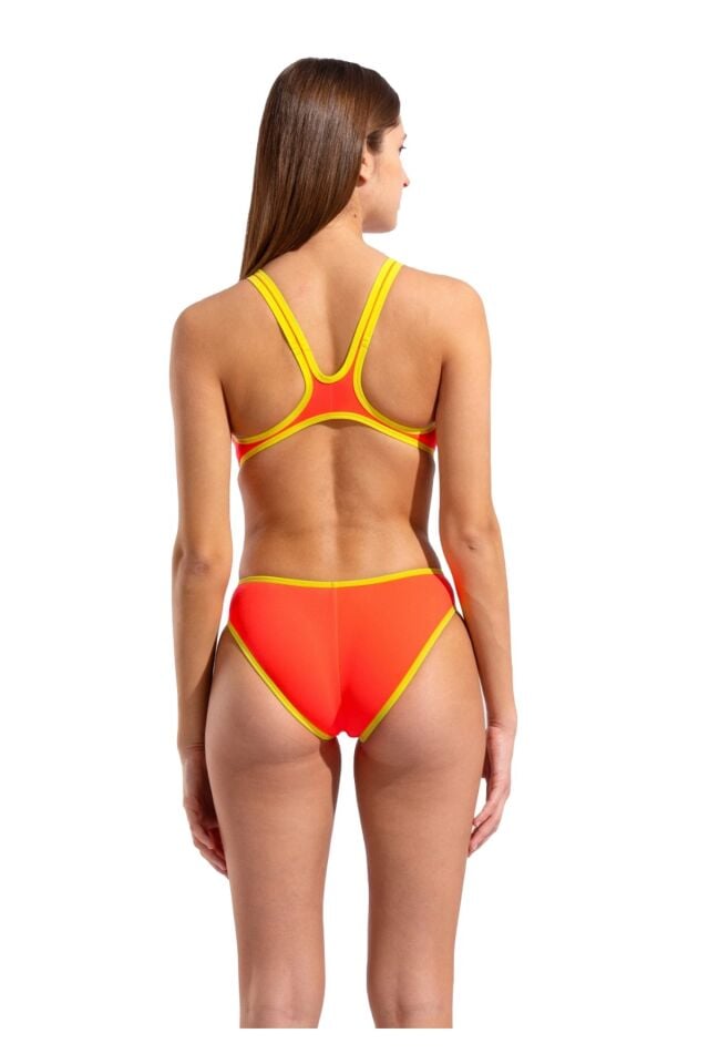 Arena Women's One Biglogo One Piece Bayan (30 Beden) Yüzücü Mayo Turuncu 001198360